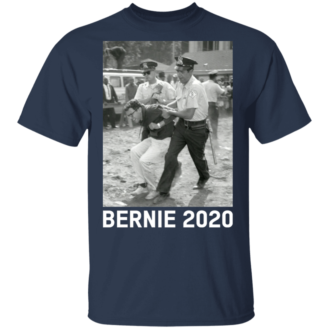 Bernie Sanders Protest Arrest shirts-T-Shirts-CustomCat-Navy-S-Vibe Cosy™