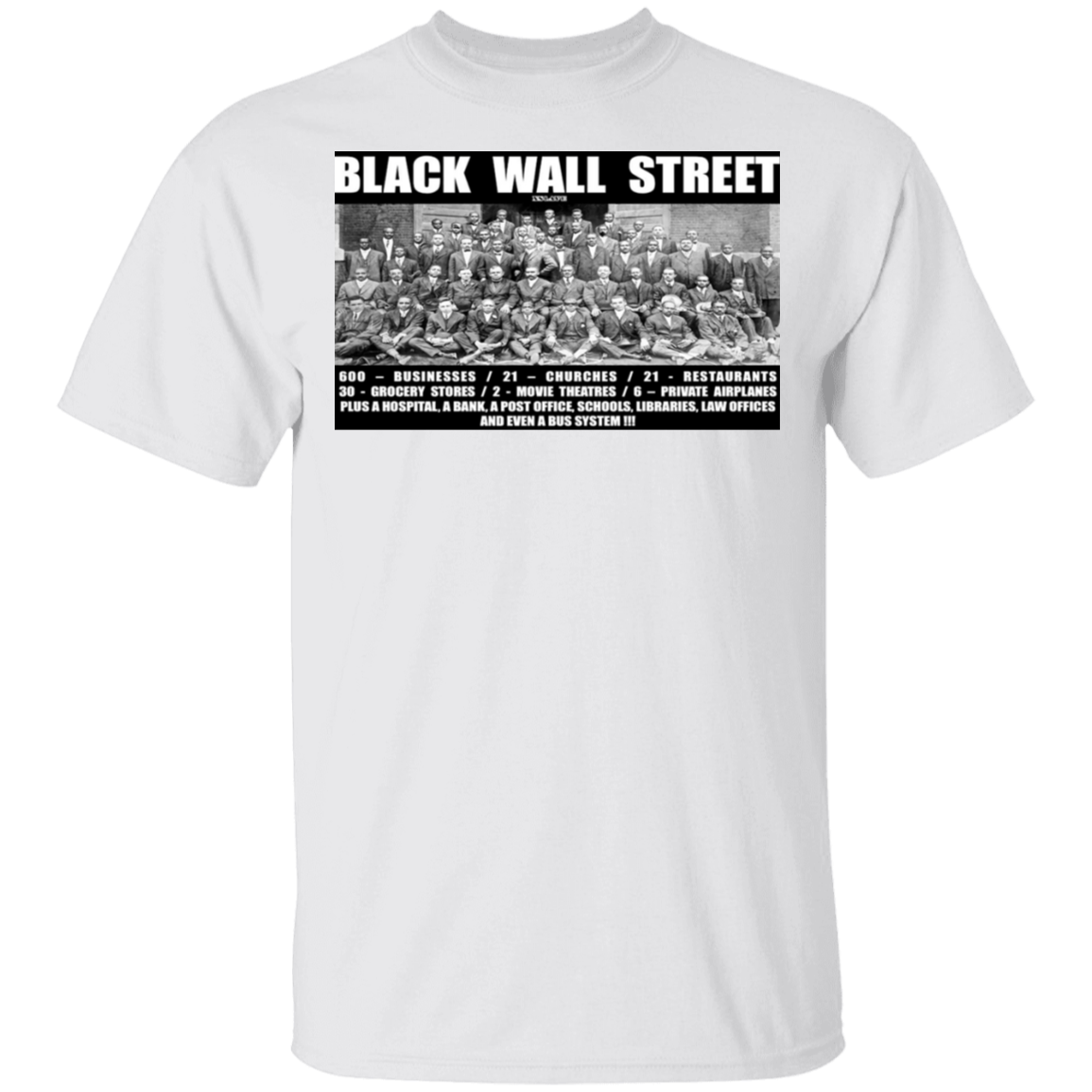 Black Wall Street T Shirts Black History-T-Shirts-CustomCat-White-S-Vibe Cosy™