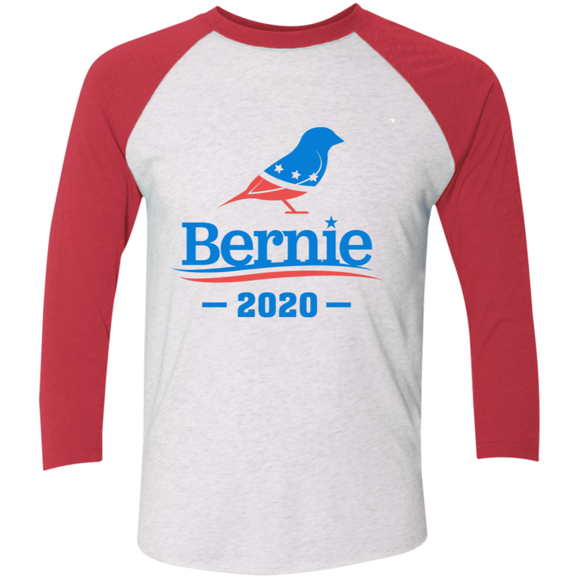 Bernie Sanders 2020 Bird T-Shirt Supporters-T-Shirts-CustomCat-Heather White/Vintage Red-X-Small-Vibe Cosy™
