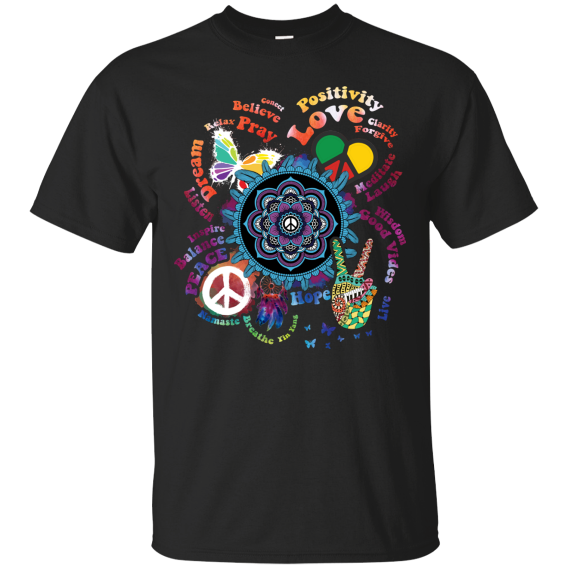 Believe In Peace-Apparel-CustomCat-G200 Gildan Ultra Cotton T-Shirt-Black-S-Vibe Cosy™