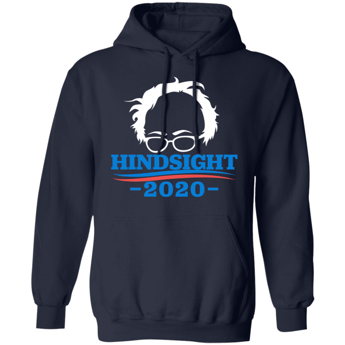 Bernie Sanders Hindsight 2020 T-Shirt-Sweatshirts-CustomCat-Navy-S-Vibe Cosy™