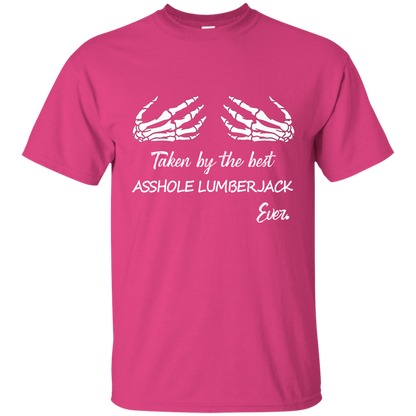 Taken by the best a$$hole lumberjack ever.-T Shirt-CustomCat-LADIES' COTTON T-SHIRT-Black-X-Small-Vibe Cosy™