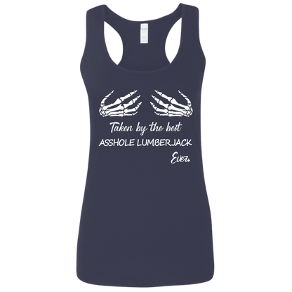 Taken by the best a$$hole lumberjack ever.-T Shirt-CustomCat-LADIES' COTTON T-SHIRT-Black-X-Small-Vibe Cosy™
