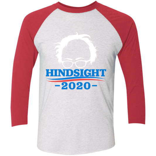 Bernie Sanders Hindsight 2020 T-Shirt-T-Shirts-CustomCat-Heather White/Vintage Red-X-Small-Vibe Cosy™
