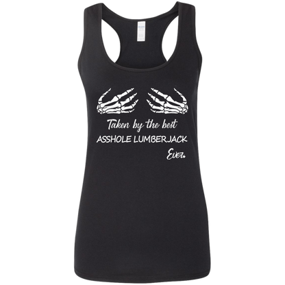 Taken by the best a$$hole lumberjack ever.-T Shirt-CustomCat-LADIES' COTTON T-SHIRT-Black-X-Small-Vibe Cosy™