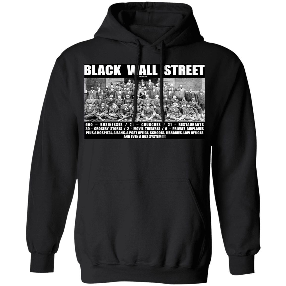 Black Wall Street T Shirts Black History-Sweatshirts-CustomCat-Black-S-Vibe Cosy™