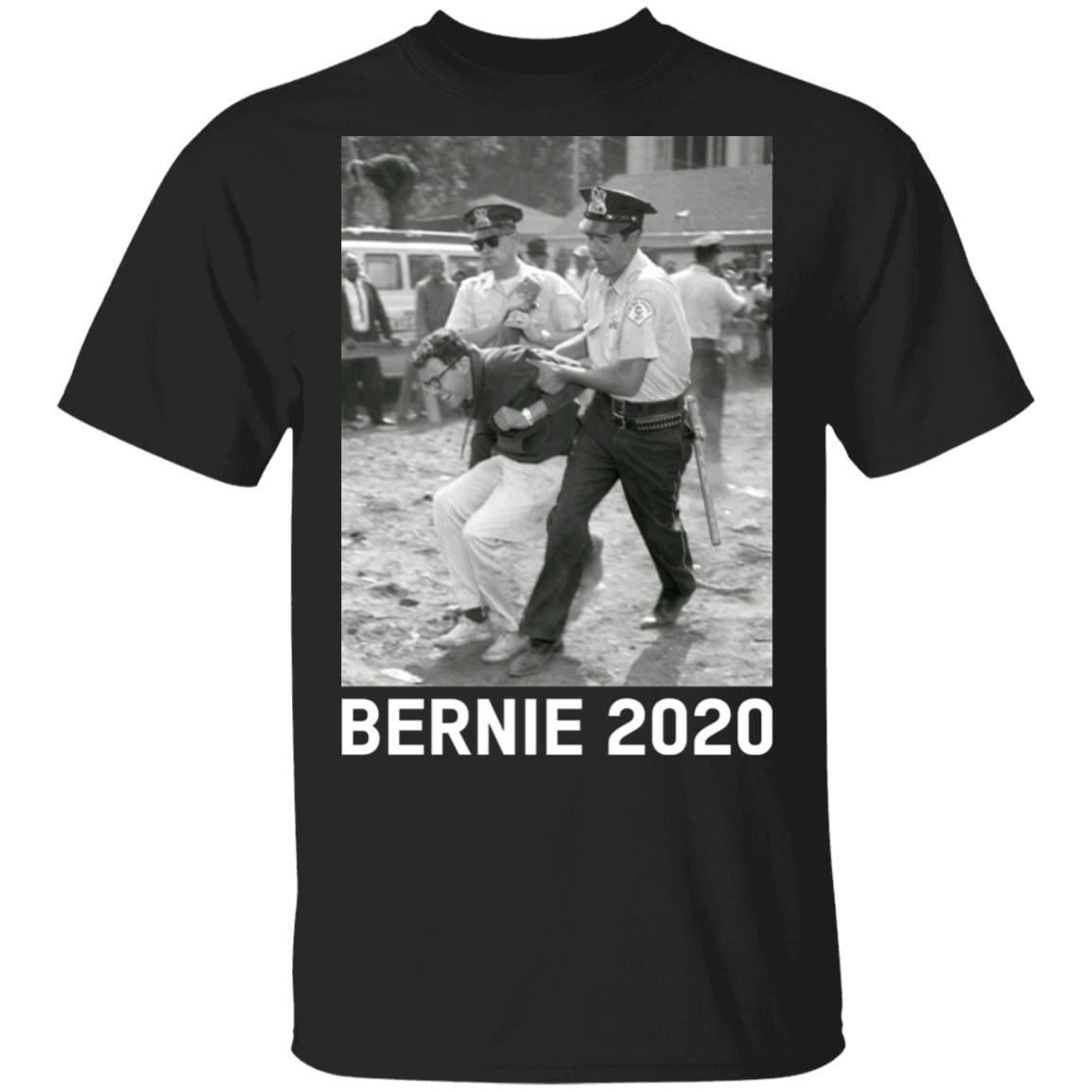 Bernie Sanders Protest Arrest shirts-T-Shirts-CustomCat-Black-S-Vibe Cosy™