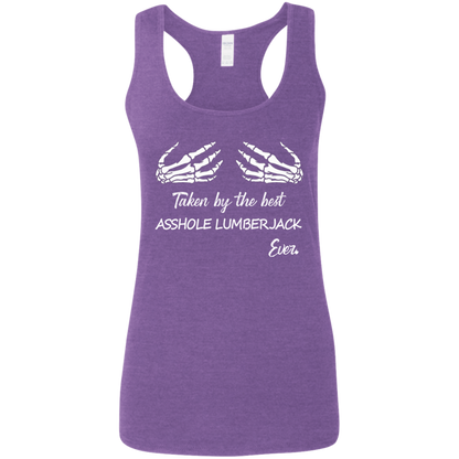 Taken by the best a$$hole lumberjack ever.-T Shirt-CustomCat-LADIES' COTTON T-SHIRT-Black-X-Small-Vibe Cosy™
