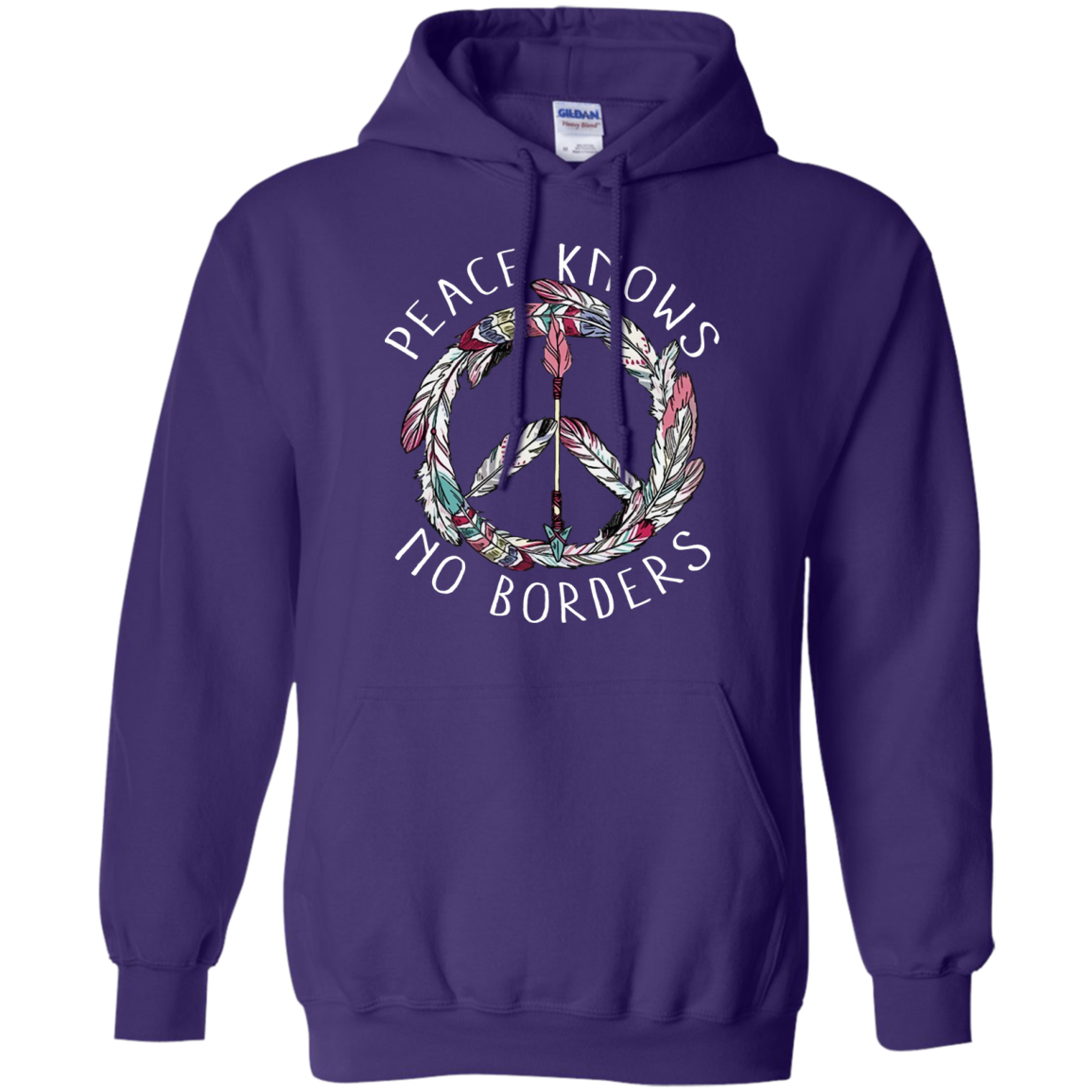 black Peace-Apparel-CustomCat-G185 Gildan Pullover Hoodie 8 oz.-Purple-S-Vibe Cosy™