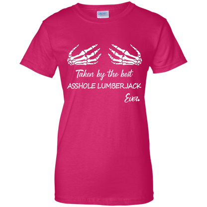 Taken by the best a$$hole lumberjack ever.-T Shirt-CustomCat-LADIES' COTTON T-SHIRT-Black-X-Small-Vibe Cosy™