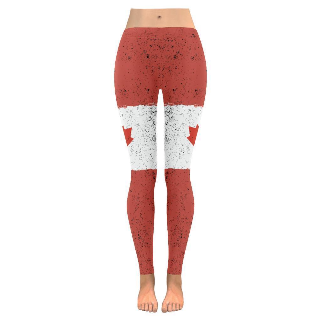 CANADA GRUNGE FLAG LEGGING A0-Apparel-Khanh Arts-Legging-S-Vibe Cosy™