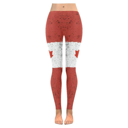 CANADA GRUNGE FLAG LEGGING A0-Apparel-Khanh Arts-Legging-S-Vibe Cosy™