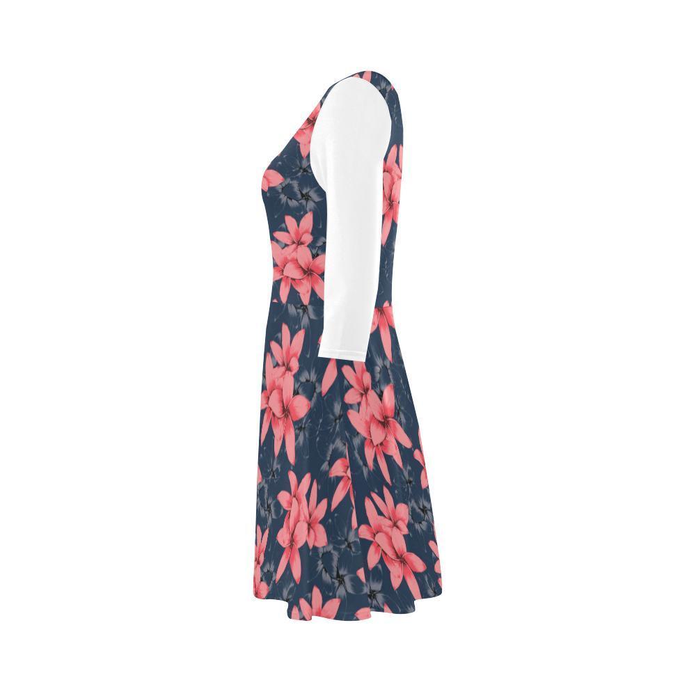 Plumeria Sundress 03 - AH-SLEEVE SUNDRESSES-e-joyer-XS-White-Sundress-Vibe Cosy™