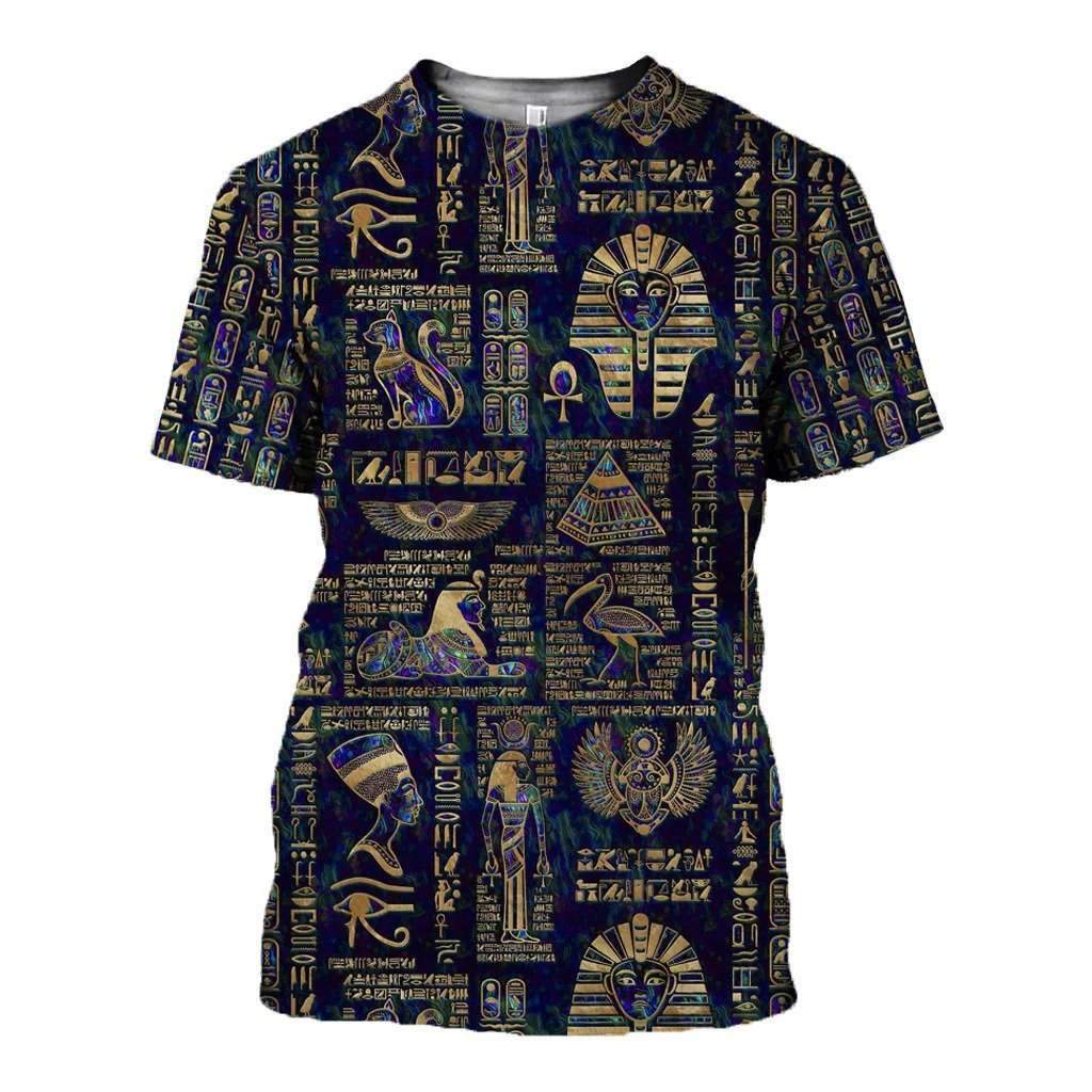 Egyptian Hieroglyphs And Deities 3D All Over Printed Clothes HC3103-Apparel-MP-Hoodie-S-Vibe Cosy™