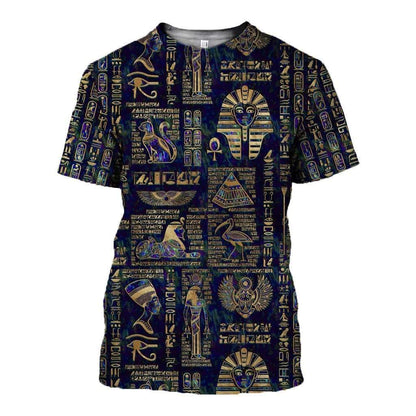 Egyptian Hieroglyphs And Deities 3D All Over Printed Clothes HC3103-Apparel-MP-Hoodie-S-Vibe Cosy™
