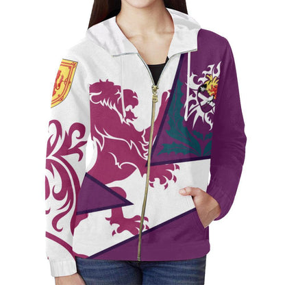 Scotland Hoodie - Scottish Royal Lion 1990s Purple NNK1526-Apparel-PL8386-Hoodie-S-Vibe Cosy™
