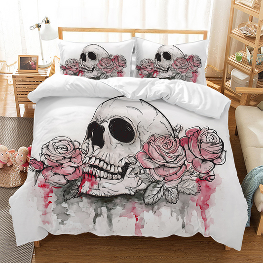3D sugar skull bedding set PL17062004-Bedding-PL8386-Twin-Vibe Cosy™
