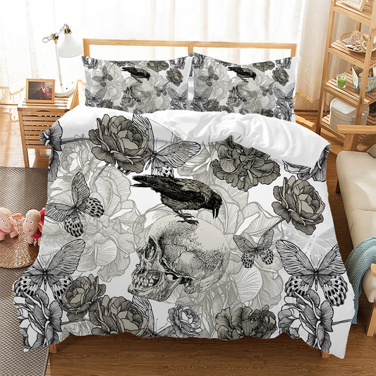 3D sugar skull bedding set PL17062005-Bedding-PL8386-Twin-Vibe Cosy™