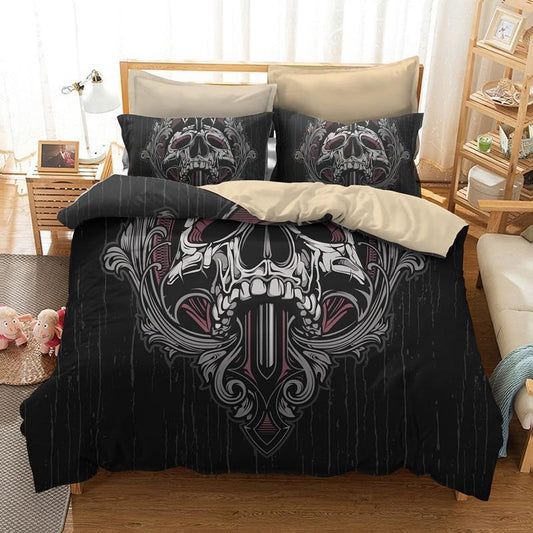 Fanaijia sugar Skull Bedding Sets queen-6teenth-black-US Full-Vibe Cosy™