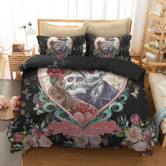 3D sugar skull bedding set PL17062008-Bedding-PL8386-Twin-Vibe Cosy™