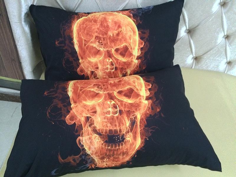 Fire Skull Bedding set-Bedding Set-6teenth Outlet-Twin-Vibe Cosy™