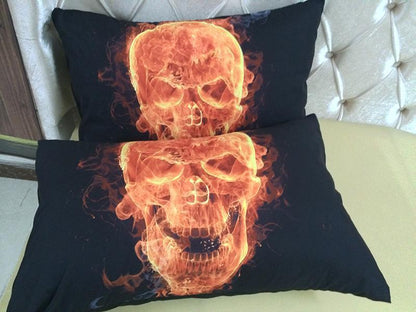 Fire Skull Bedding set-Bedding Set-6teenth Outlet-Twin-Vibe Cosy™