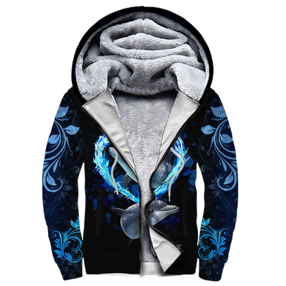 Dolphin 3d hoodie shirt for men and women HG HAC180301-Apparel-HG-Fleecezip hoodie-S-Vibe Cosy™