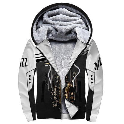 Saxophon music 3d hoodie full for men and women HG HAC21202-Apparel-HG-Fleecezip hoodie-S-Vibe Cosy™