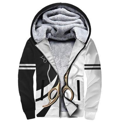 Hair stylist 3d hoodie shirt for men and women HG HAC140201-Apparel-HG-Fleecezip hoodie-S-Vibe Cosy™