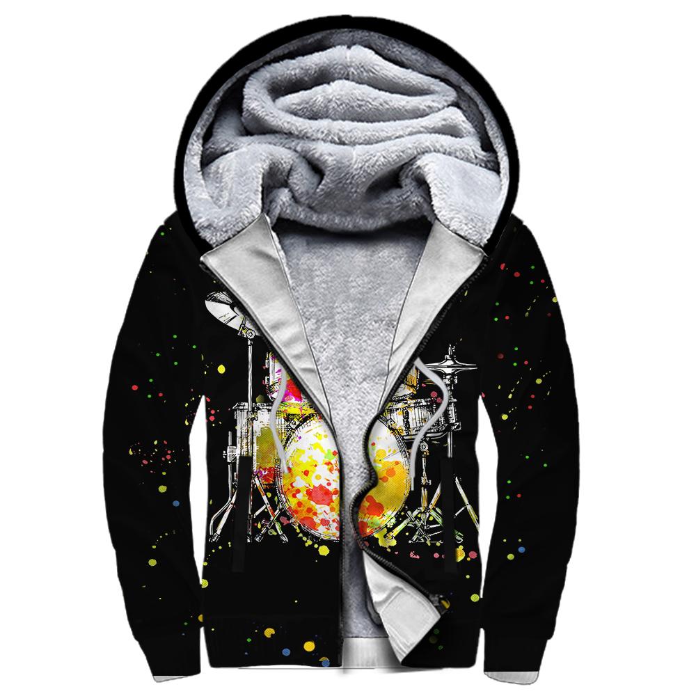 Drum music 3d hoodie shirt for men and women HG HAC23122-Apparel-HG-Fleecezip hoodie-S-Vibe Cosy™