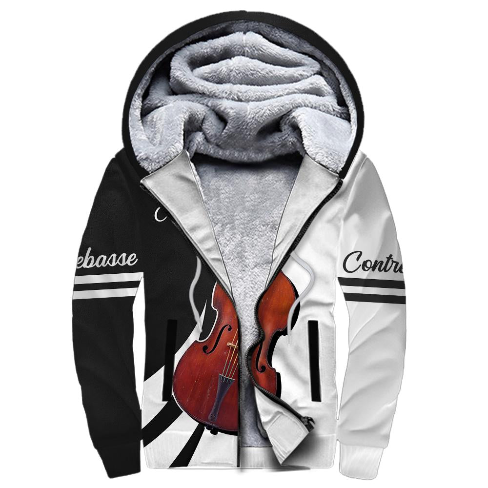 Contrebasse music 3d hoodie shirt for men and women HG HAC20122-Apparel-HG-Fleecezip hoodie-S-Vibe Cosy™