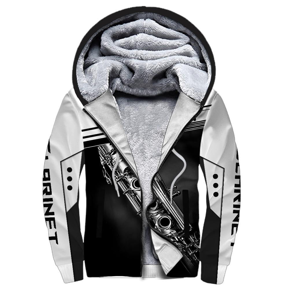 Clarinet music 3d hoodie shirt for men and women HG HAC31201-Apparel-HG-Fleecezip hoodie-S-Vibe Cosy™
