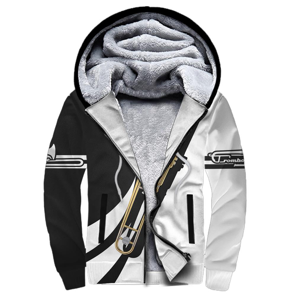 Trombone music 3d hoodie shirt for men and women HG HAC26122-Apparel-HG-Fleecezip hoodie-S-Vibe Cosy™