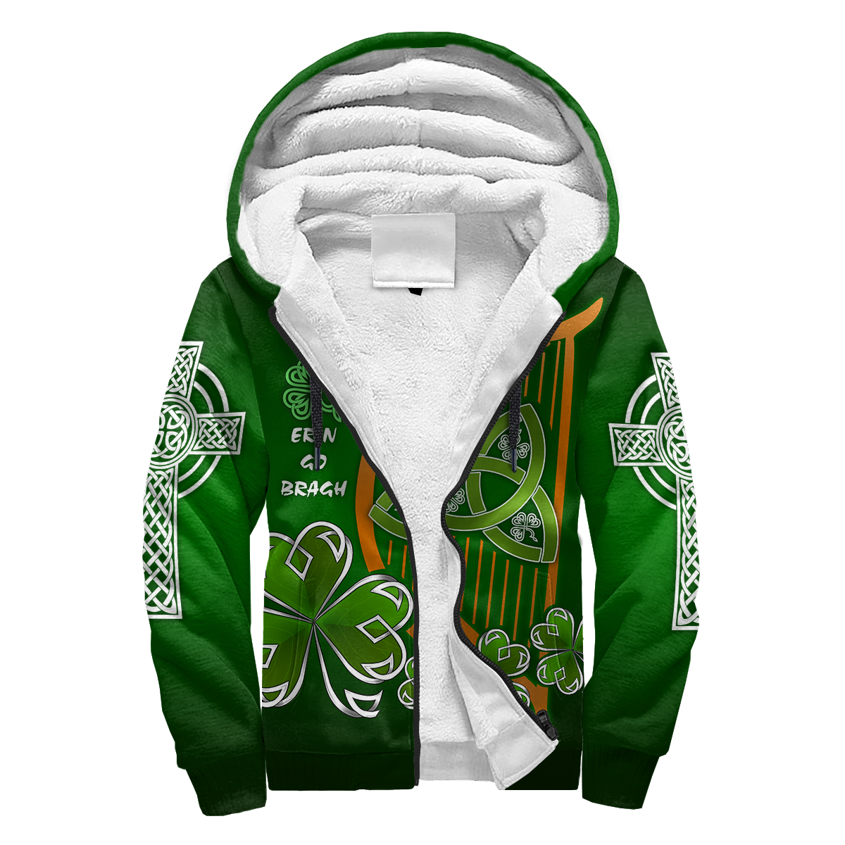 Premium Unisex Hoodie Irish St.Patrick Day The Harp The Shamrock And The Trinity ML