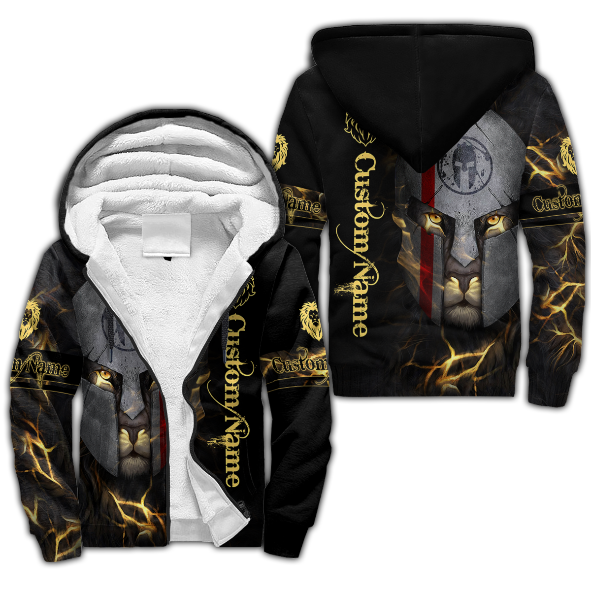 Custom Name Lion Warrior 3D All Over Printed Unisex Shirts