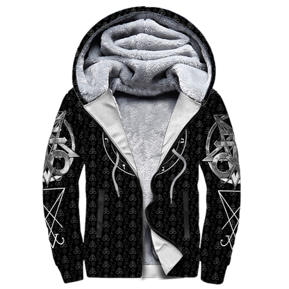 Satanic 5 Letters 3D All Over Printed Hoodie MP855-Apparel-MP-Fleece Zip-up Hoodie-S-Vibe Cosy™