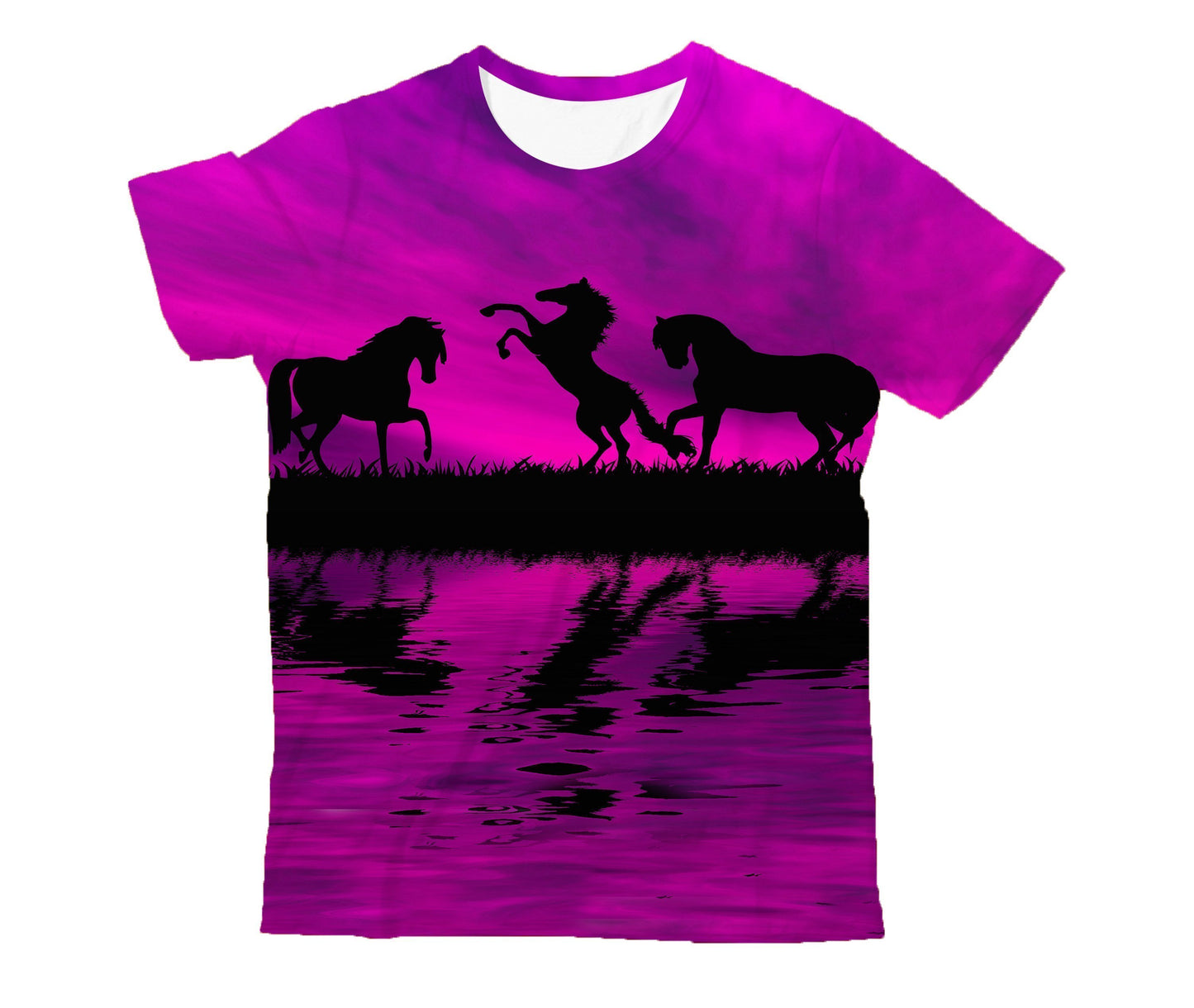 3D All Over Print Kid's Animals Horse Hoodie-Apparel-Phaethon-T-Shirt-TODDLER 2T-Vibe Cosy™