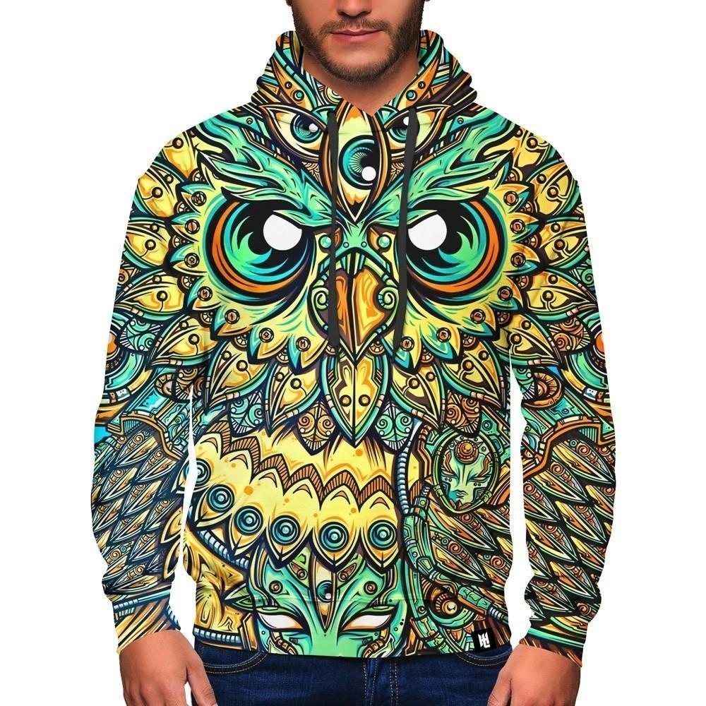 God Owl of Dreams Zip-Up Hoodie HC1404-Apparel-Huyencass-Hoodie-S-Vibe Cosy™