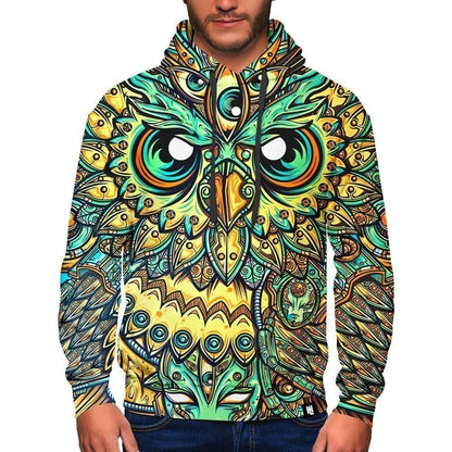 God Owl of Dreams Zip-Up Hoodie HC1404-Apparel-Huyencass-Hoodie-S-Vibe Cosy™
