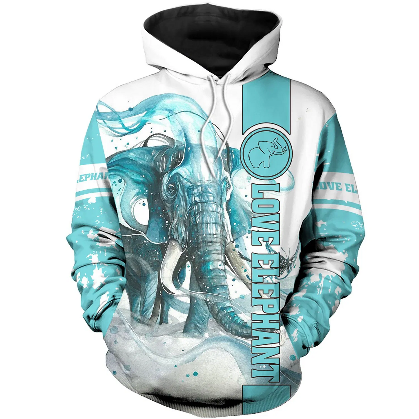 LOVE ELEPHANT 3D ALL OVER PRINTED SHIRTS PL09032004-Apparel-PL8386-Hoodie-S-Vibe Cosy™
