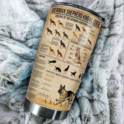 GERMAN SHEPHERD KNOWLEDGE STAINLESS STEEL TUMBLER TT190302-TT-Vibe Cosy™