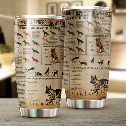 GERMAN SHEPHERD KNOWLEDGE STAINLESS STEEL TUMBLER TT190302-TT-Vibe Cosy™
