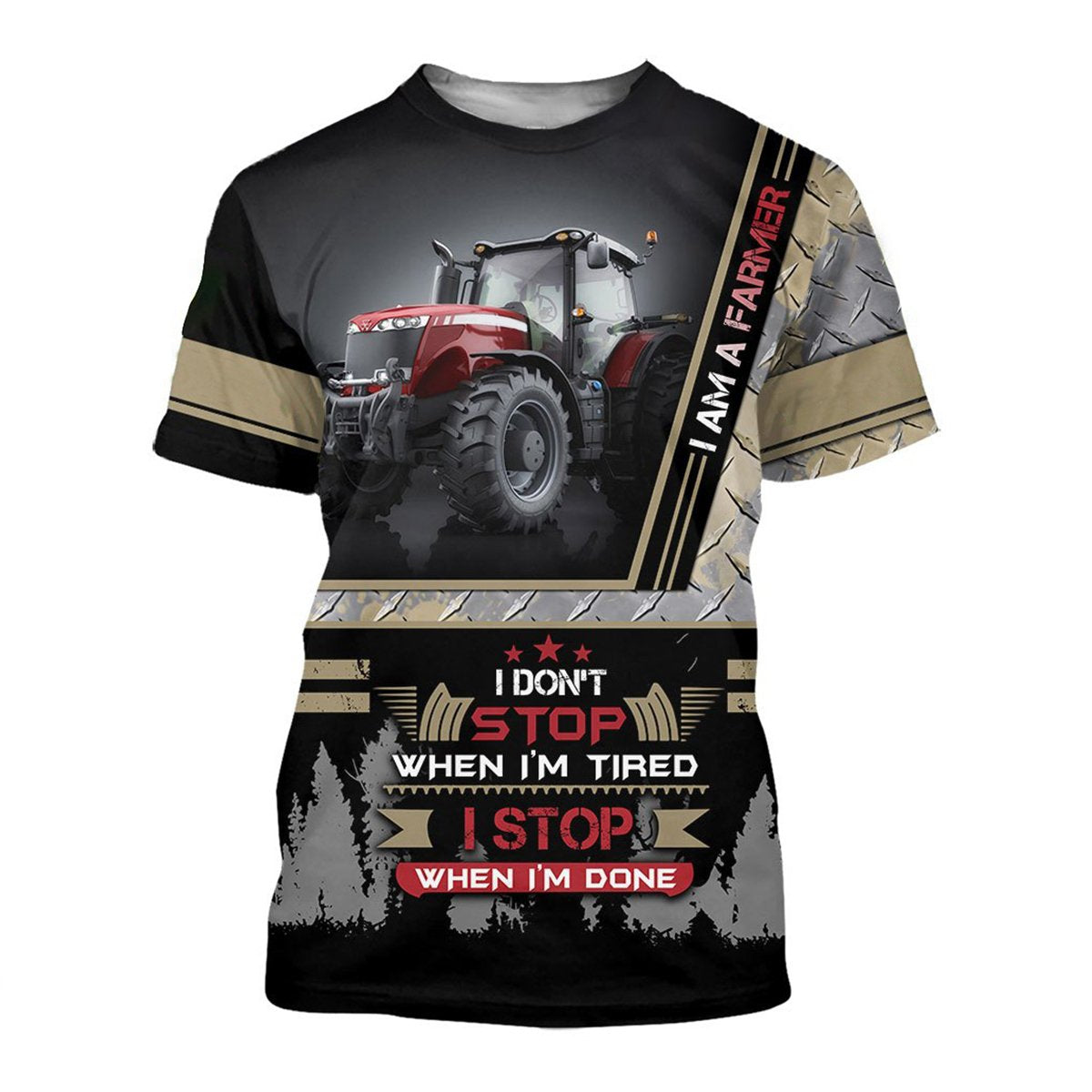Beautiful Tractor 3D All Over Printed Shirts for Men and Women AM180203-Apparel-TT-T-Shirt-S-Vibe Cosy™