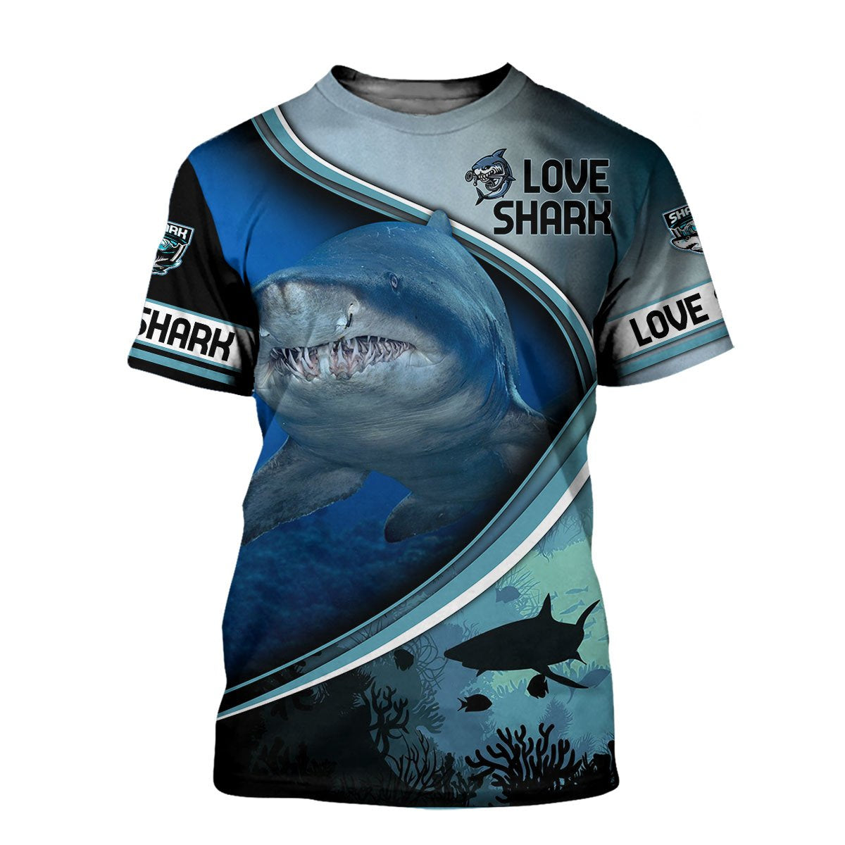 Love Shark 3D All Over Printed Shirts For Men and Women TT072052-Apparel-TT-T-shirt-S-Vibe Cosy™