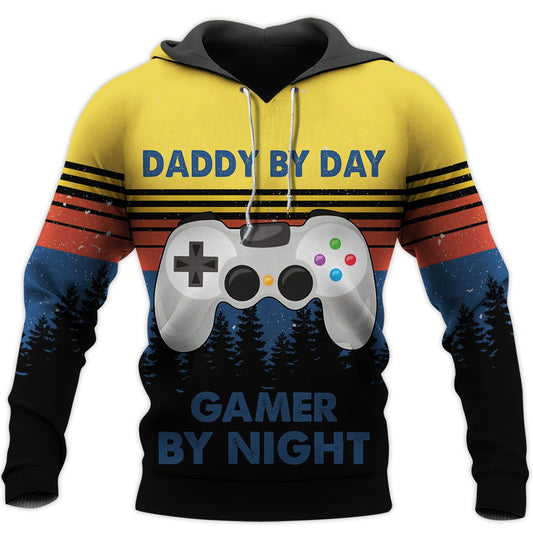 Daddy By Day Gamer By Night 3D All Over Printed Shirt TA160502-Apparel-TA-Hoodie-S-Vibe Cosy™