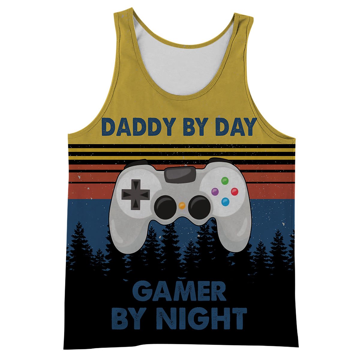 Daddy By Day Gamer By Night 3D All Over Printed Shirt TA160502-Apparel-TA-Tank Top-S-Vibe Cosy™