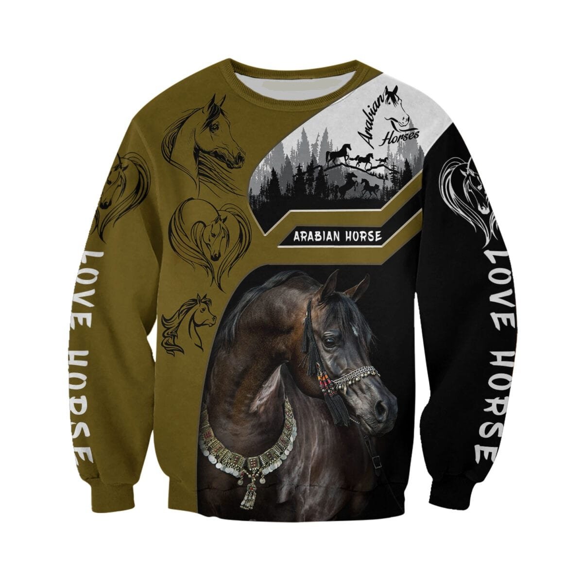 Premium Arabian Horse 3D All Over Printed Unisex Shirts