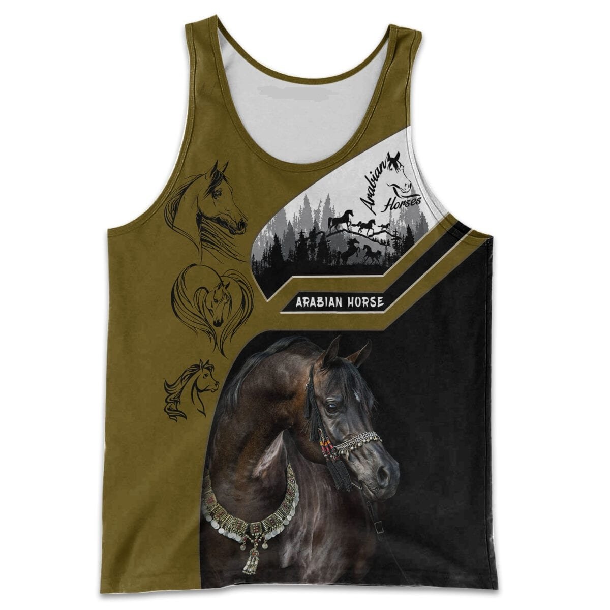 Premium Arabian Horse 3D All Over Printed Unisex Shirts