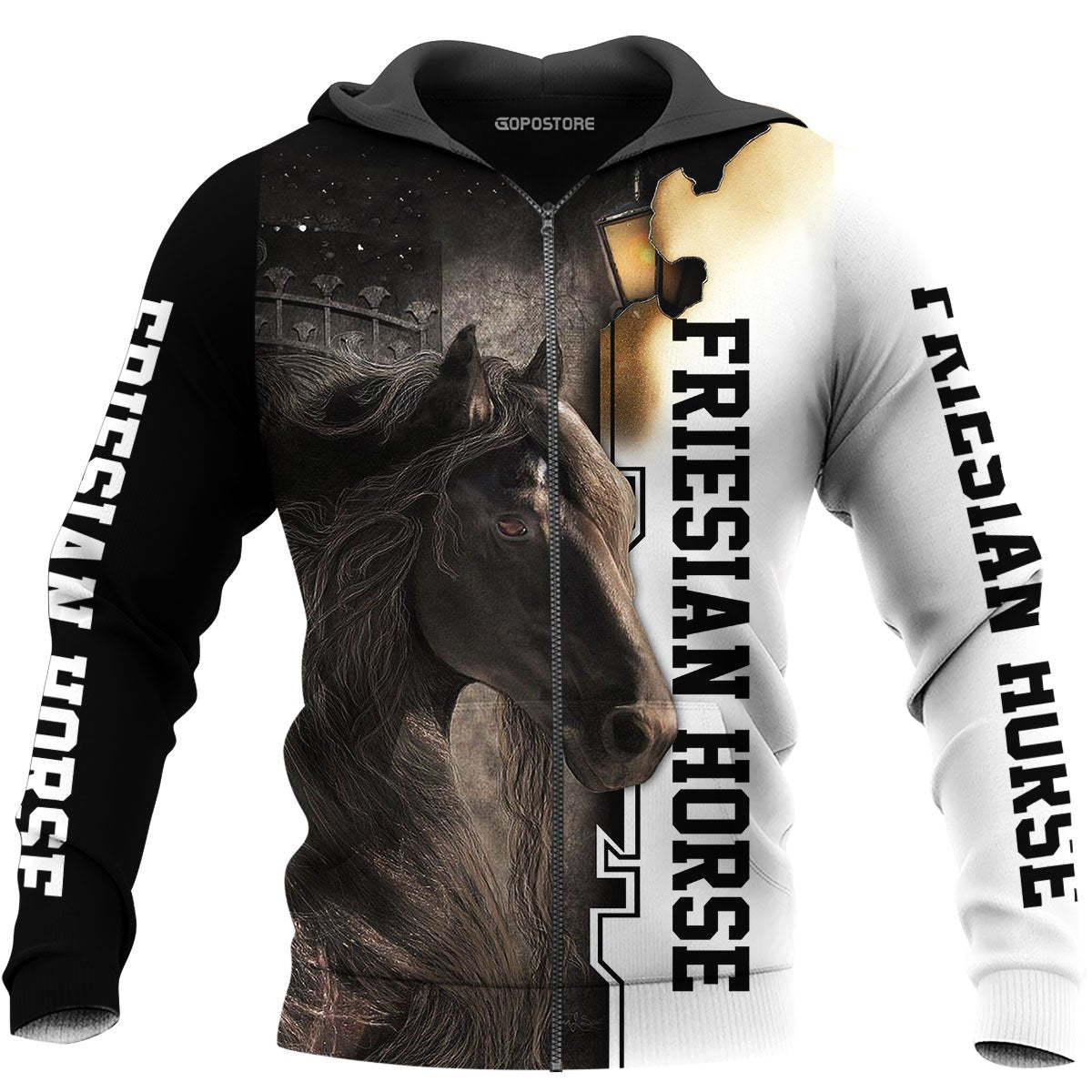 Love Horse 3D All Over Printed Shirts TA041306-Apparel-TA-Zipped Hoodie-S-Vibe Cosy™