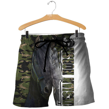Love Horse 3D All over print for Men and Women shirt HR26-Apparel-NNK-Shorts-S-Vibe Cosy™